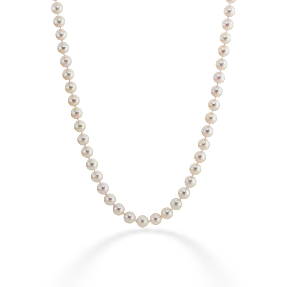 14K Yellow Gold Akoya Pearl Necklace 