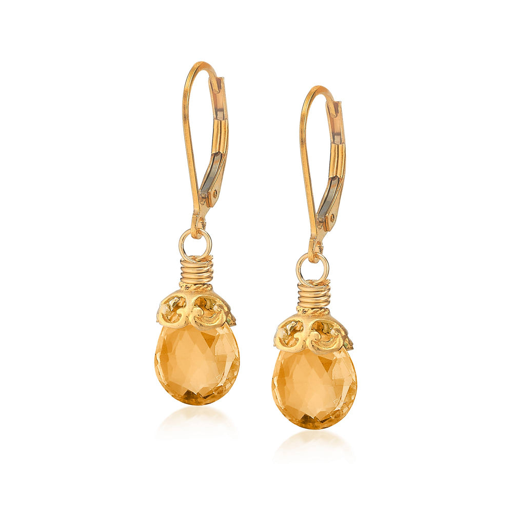 Citrine Drop Earrings by Anatoli