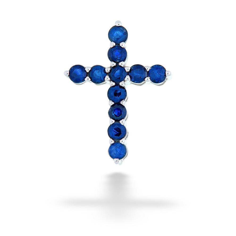 Sapphire Cross Pendant