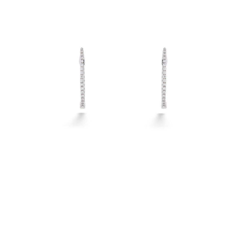 Diamond Inside-Out Oval Hoops