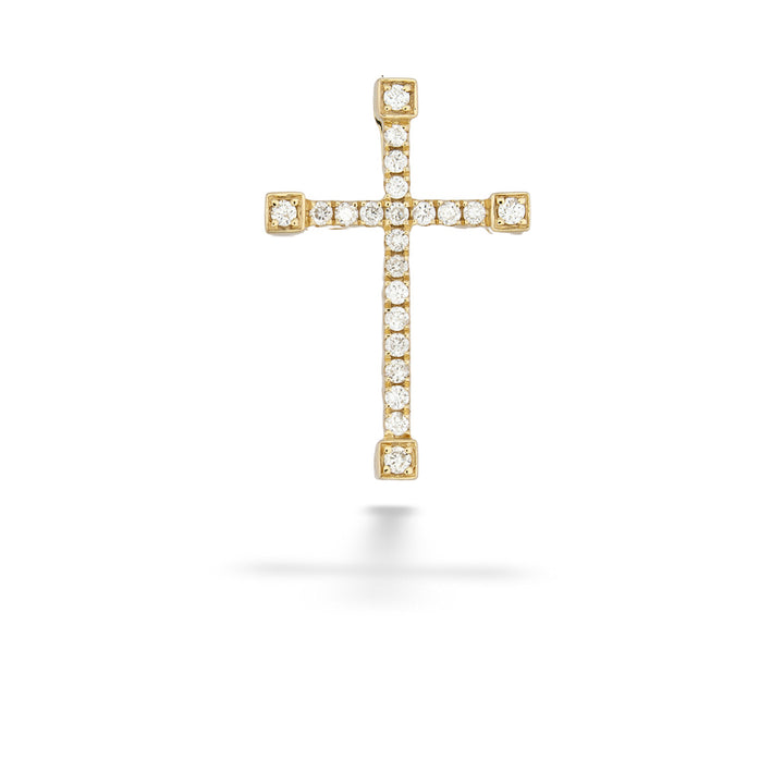 14K Gold Diamond Cross Pendant