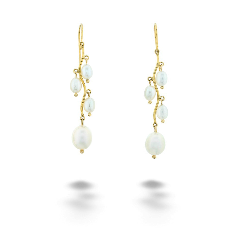 Pearl Branch Drop Earrings