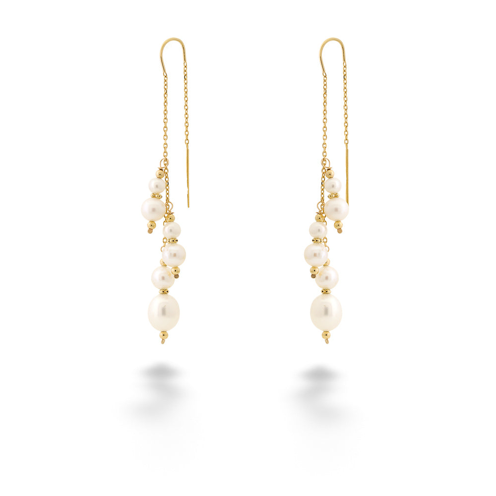 Pearl Threader Earrings by The Village Smithe