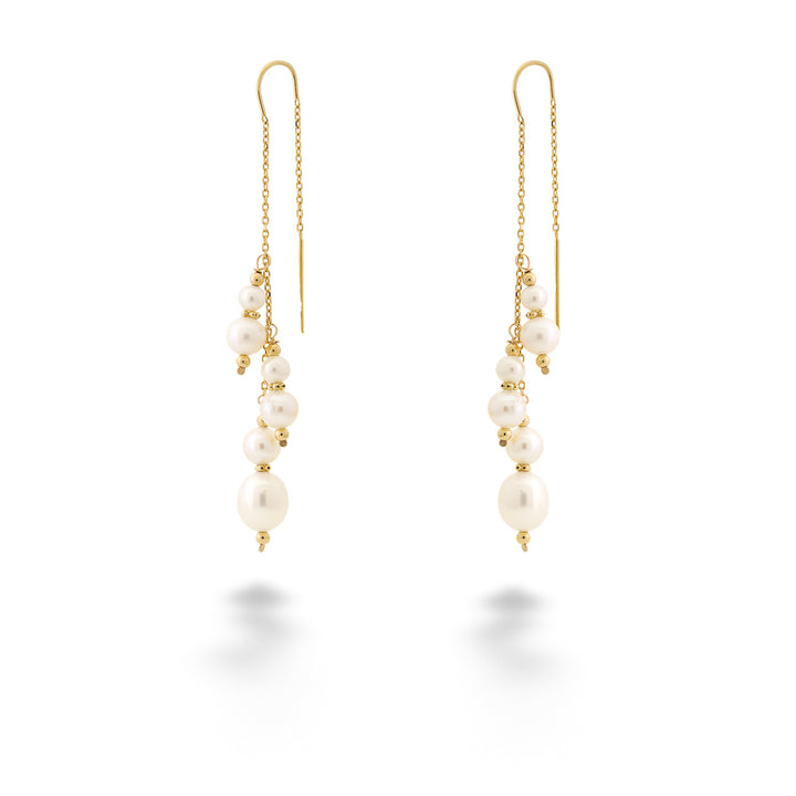 Pearl Threader Earrings by The Village Smithe