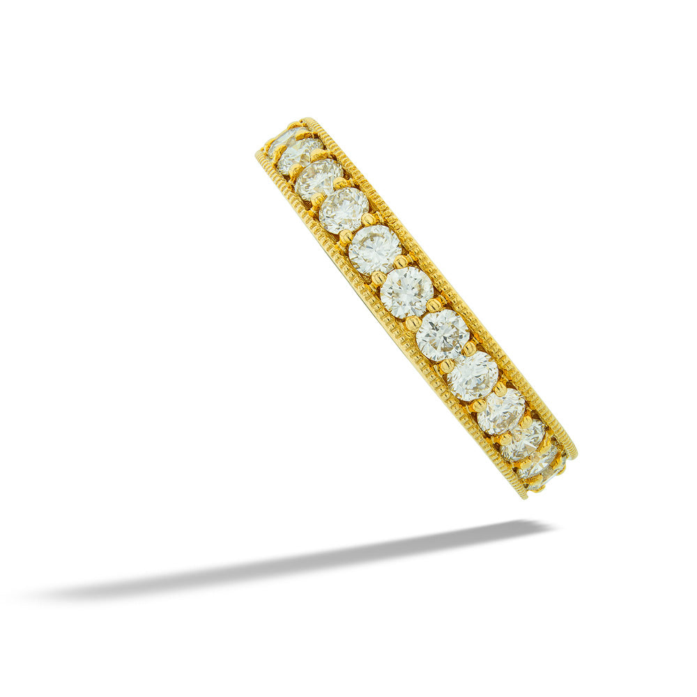 0.75tdw Natural Diamond Milgrain Wedding Band
