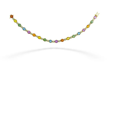 Multi-Colored Sapphire & Diamond Bracelet