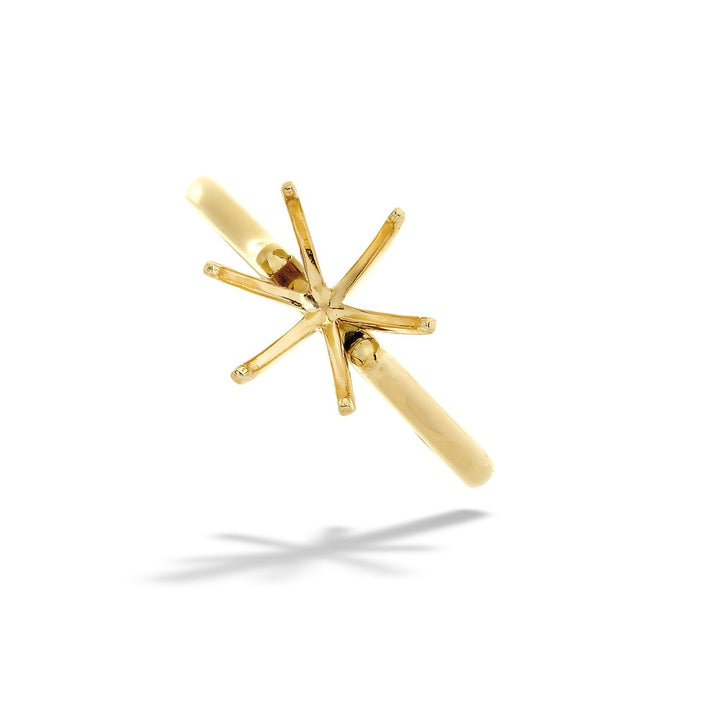 6-Prong Round Center Semi-Mount Ring