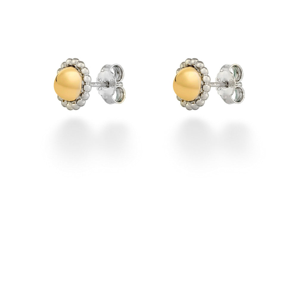 Two-Tone Bujukan Stud Earrings by Gabriel & Co.