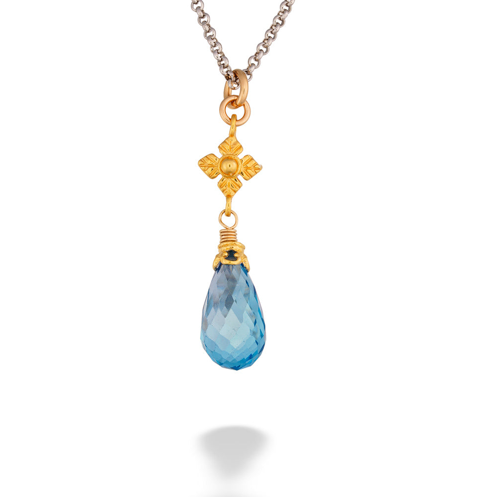 London Blue Topaz Pendant & Chain by Anatoli