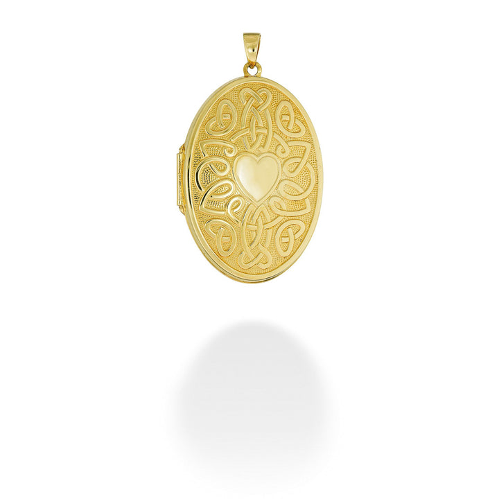 Openable Oval Locket with Heart Design