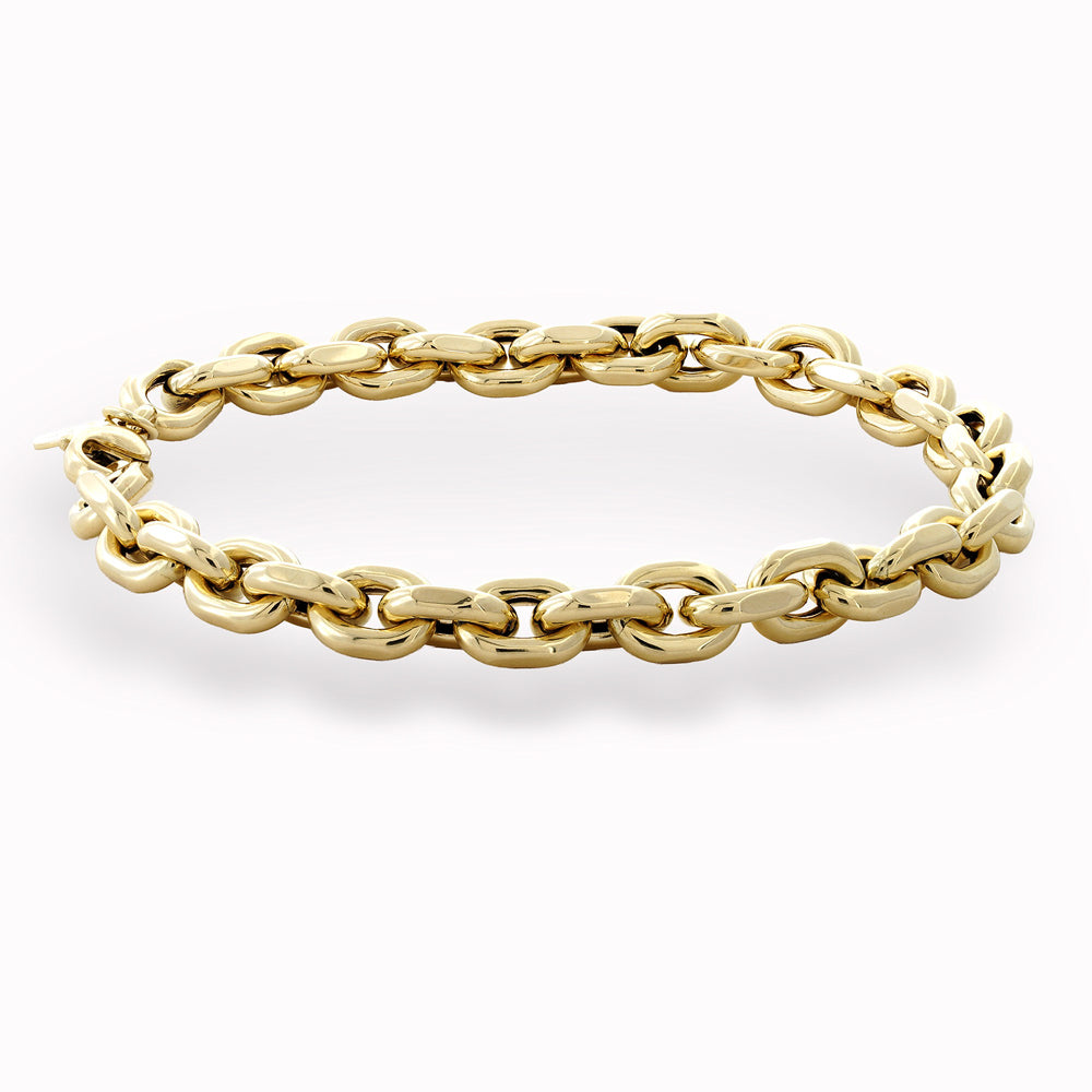 14K Gold Cable Link Bracelet - 7.5"