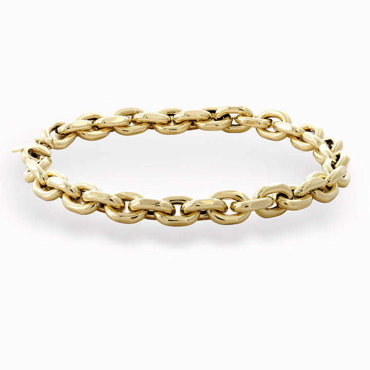 14K Gold Cable Link Bracelet - 7.5"