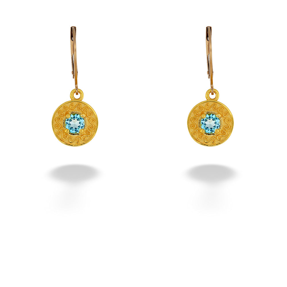 Blue Topaz Earrings by Anatoli