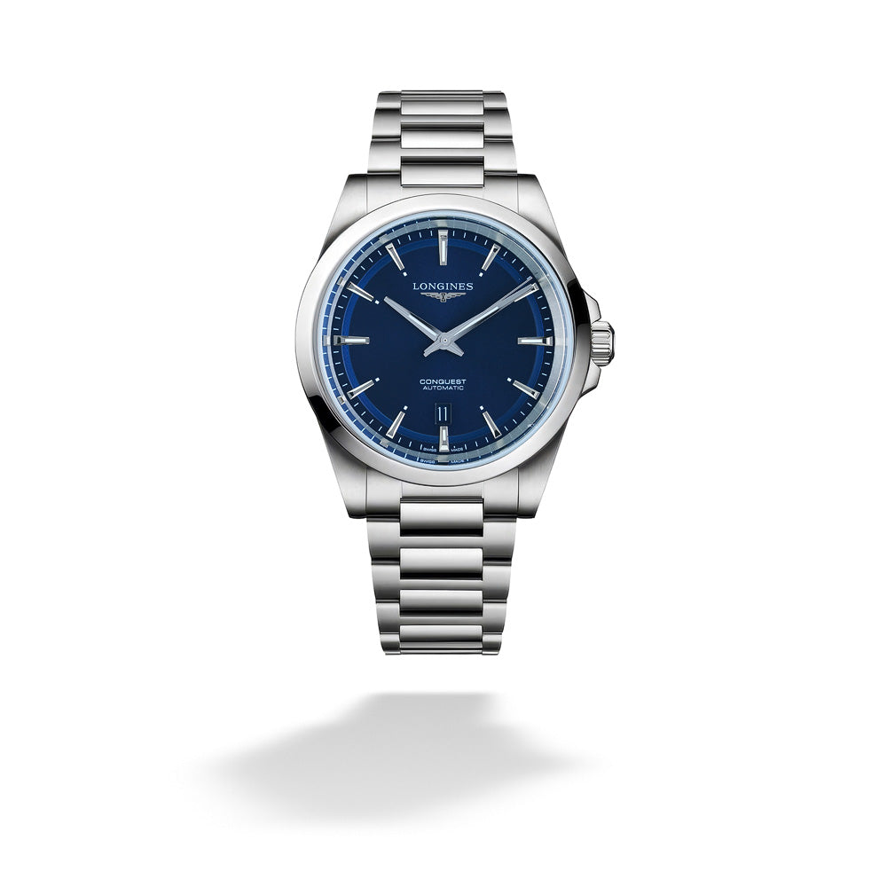 41mm Blue Dial Conquest Men's Watch by Longines