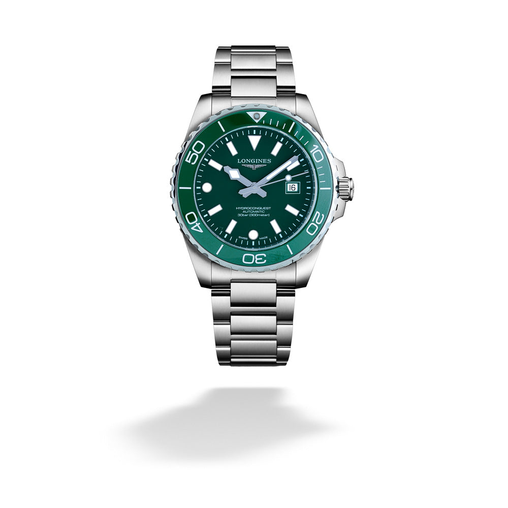 Green Dial Automatic HydroConquest Watch by Longines