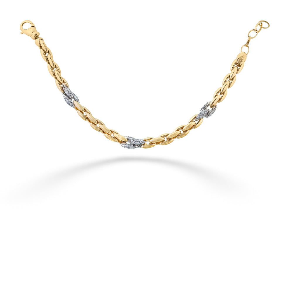 Fancy Oval Link Bracelet by Miss Mimi