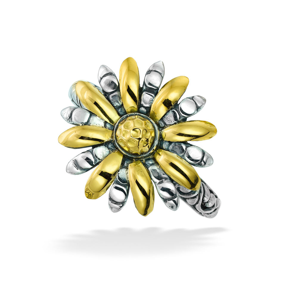 Two-Tone Sunflower Ring by Samuel B.