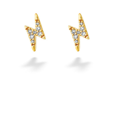Petite Lightning Bolt Diamond Earrings by Ashi Diamonds