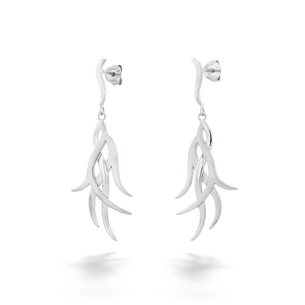 Silver Roots Earrings by Jorge Revilla