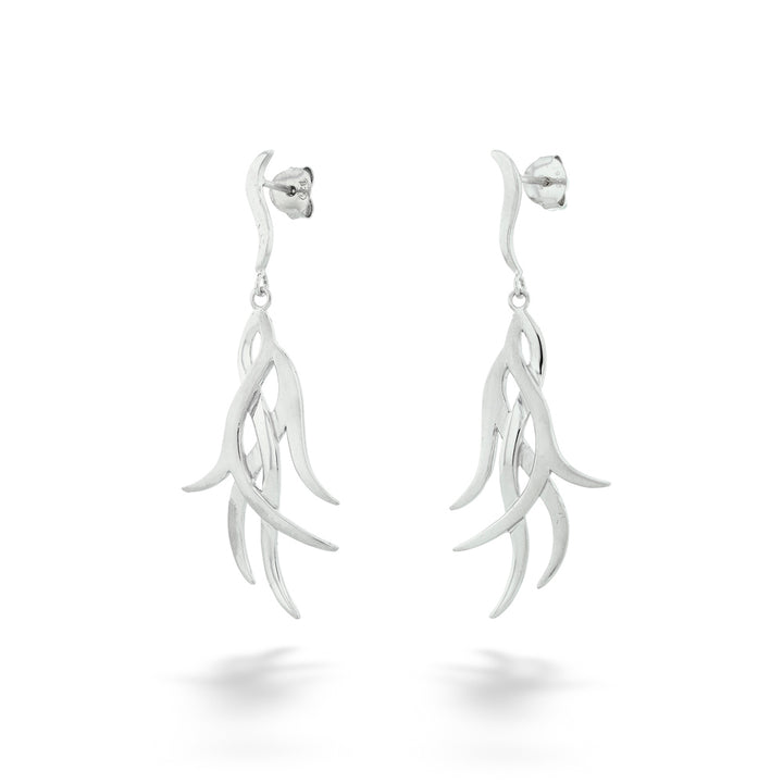 Silver Roots Earrings by Jorge Revilla
