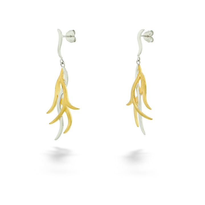 Silver & 18kt Vermeil Roots Earrings by Jorge Revilla