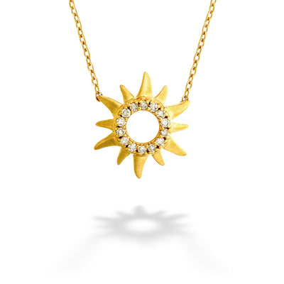 Diamond Petite Sun Necklace by Ashi Diamonds