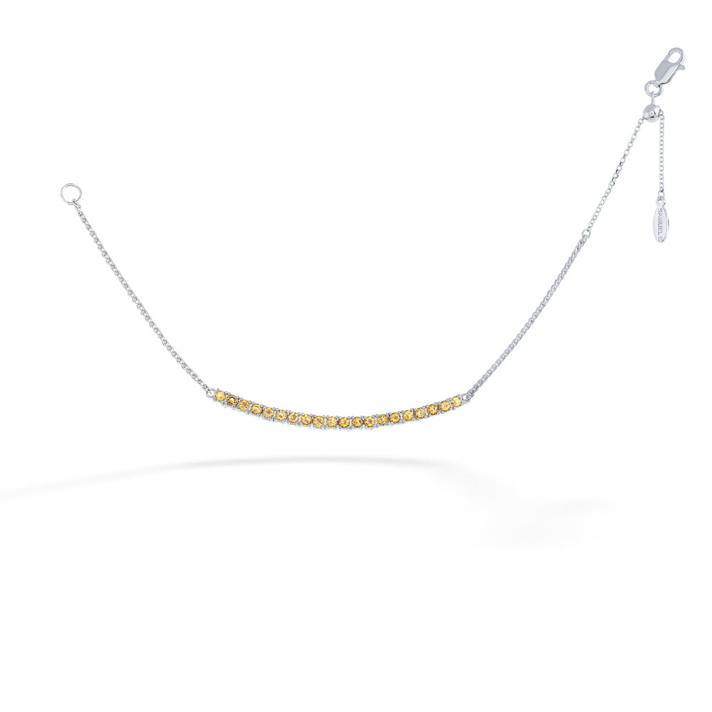Adjustable Citrine Bar Bracelet by Samuel B.