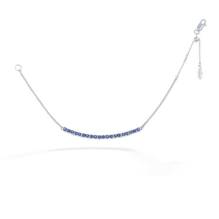 Adjustable London Blue Topaz Bar Bracelet by Samuel B.