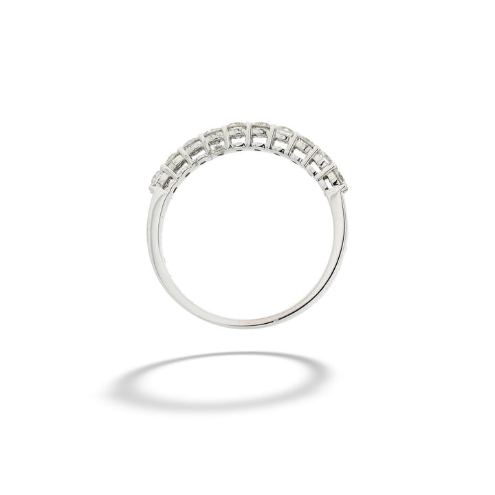 White Gold & Diamond Shared Prong Band