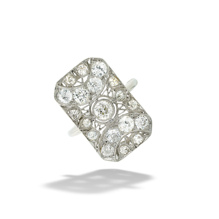 Art Deco Diamond Filigree Ring