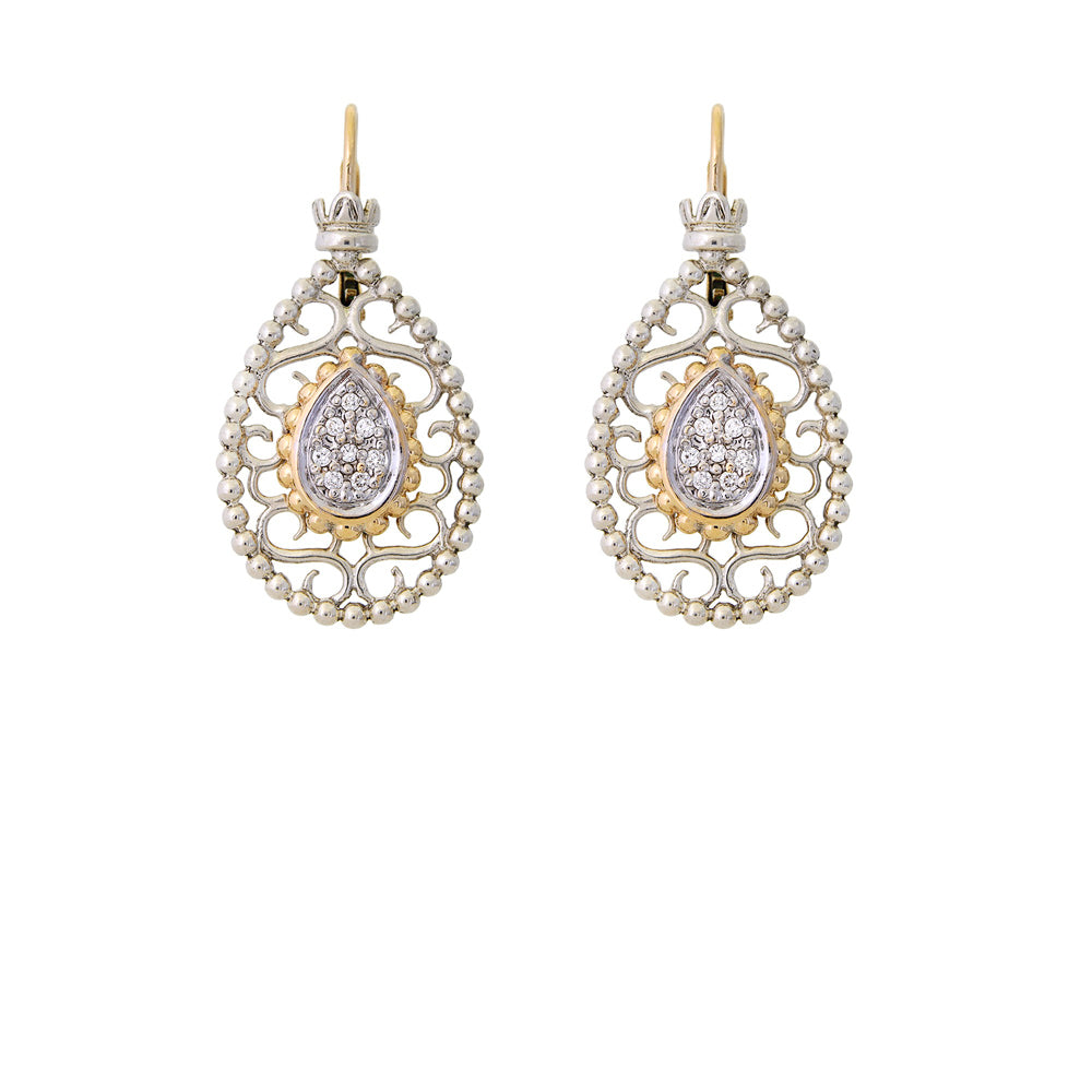  Diamond Filigree Earrings by Vahan 