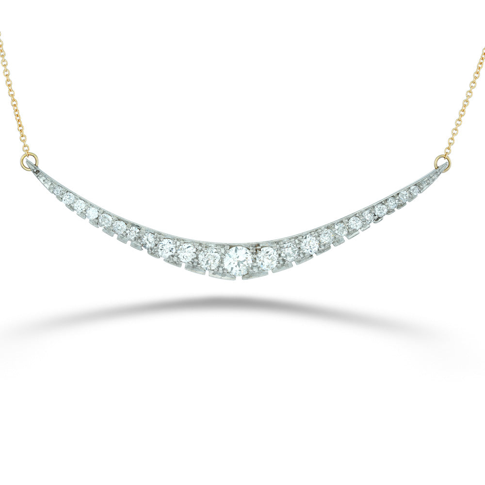 Victorian Diamond Crescent Necklace