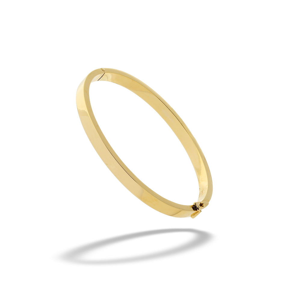 18K Gold Hinged Bangle Bracelet