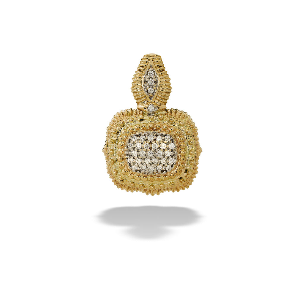  Square Pavé Diamond Pendant by Vahan 