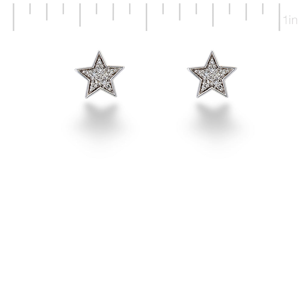 Diamond Pave Star Earrings