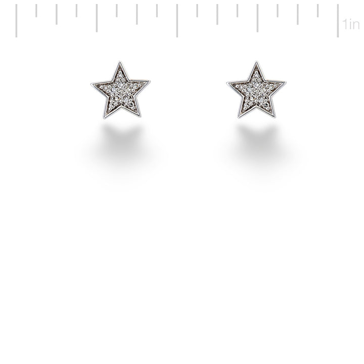 Diamond Pave Star Earrings