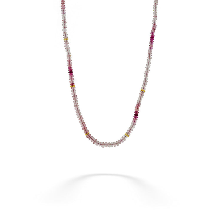Pink Tourmaline Beaded Necklace by Lauren K.