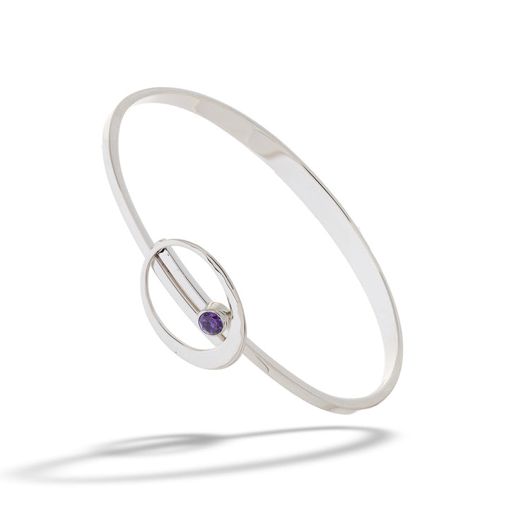 Amethyst Elliptical Elegance Swing Bracelet by E.L. Designs