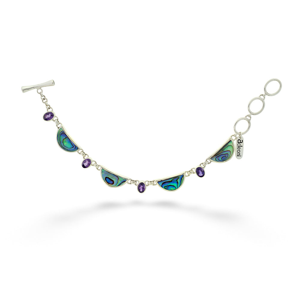 Abalone and Amethyst Bracelet by Acleoni