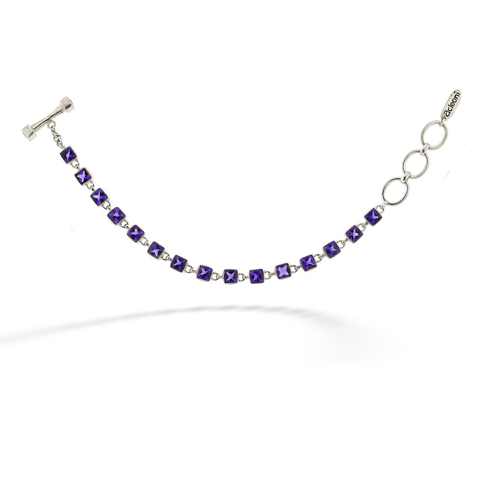 Square Amethyst Bracelet by Acleoni