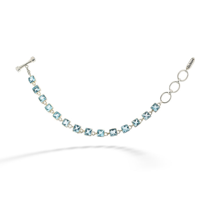  Square Blue Topaz Bracelet by Acleoni 