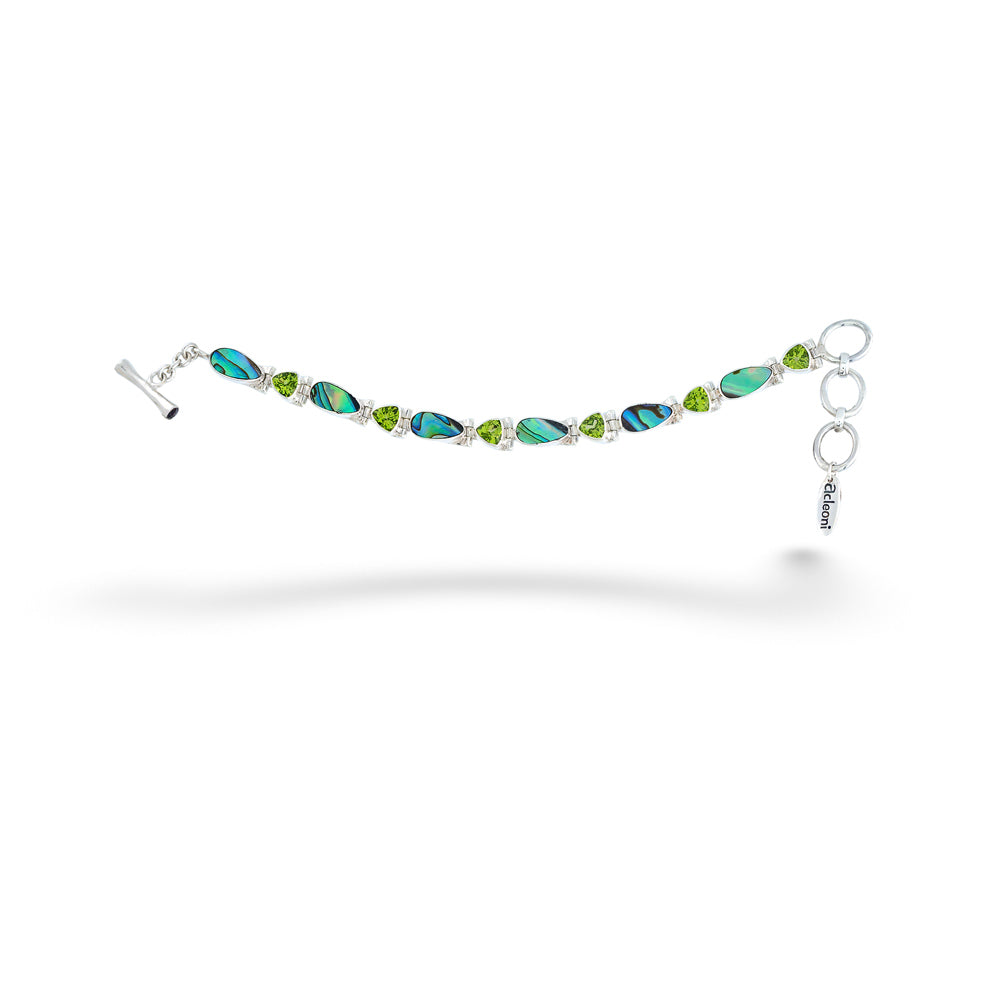 Abalone and Peridot Bracelet by Acleoni 