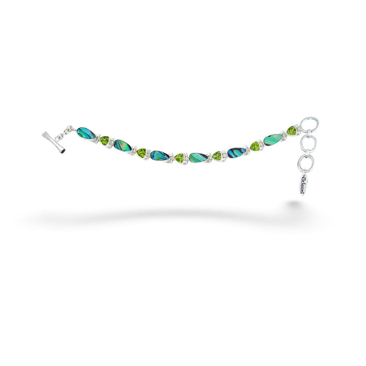 Abalone and Peridot Bracelet by Acleoni 