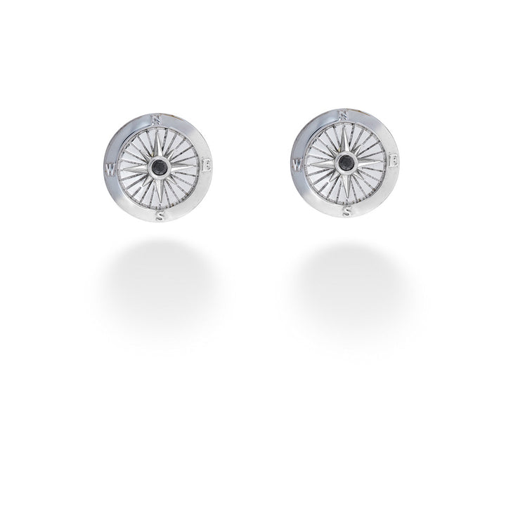 Compass Cufflinks with Black Spinel by Gabriel & Co.