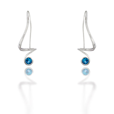 Symphony Earrings with Blue Topaz by E.L. Designs
