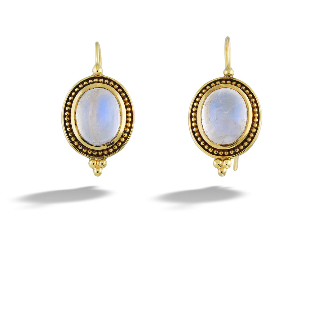  Moonstone Dangle Earrings by Mazza 