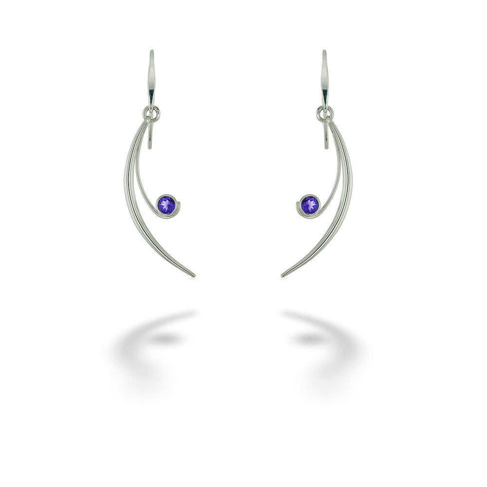 Amethyst Featherstone Earrings by E.L. Designs 