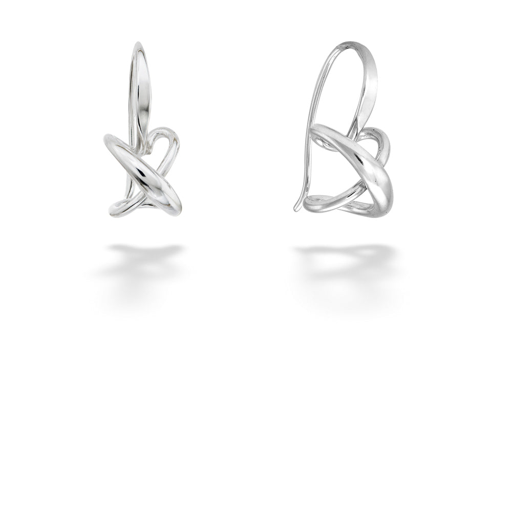 Secret Heart Wire Drop Earrings by E.L. Designs