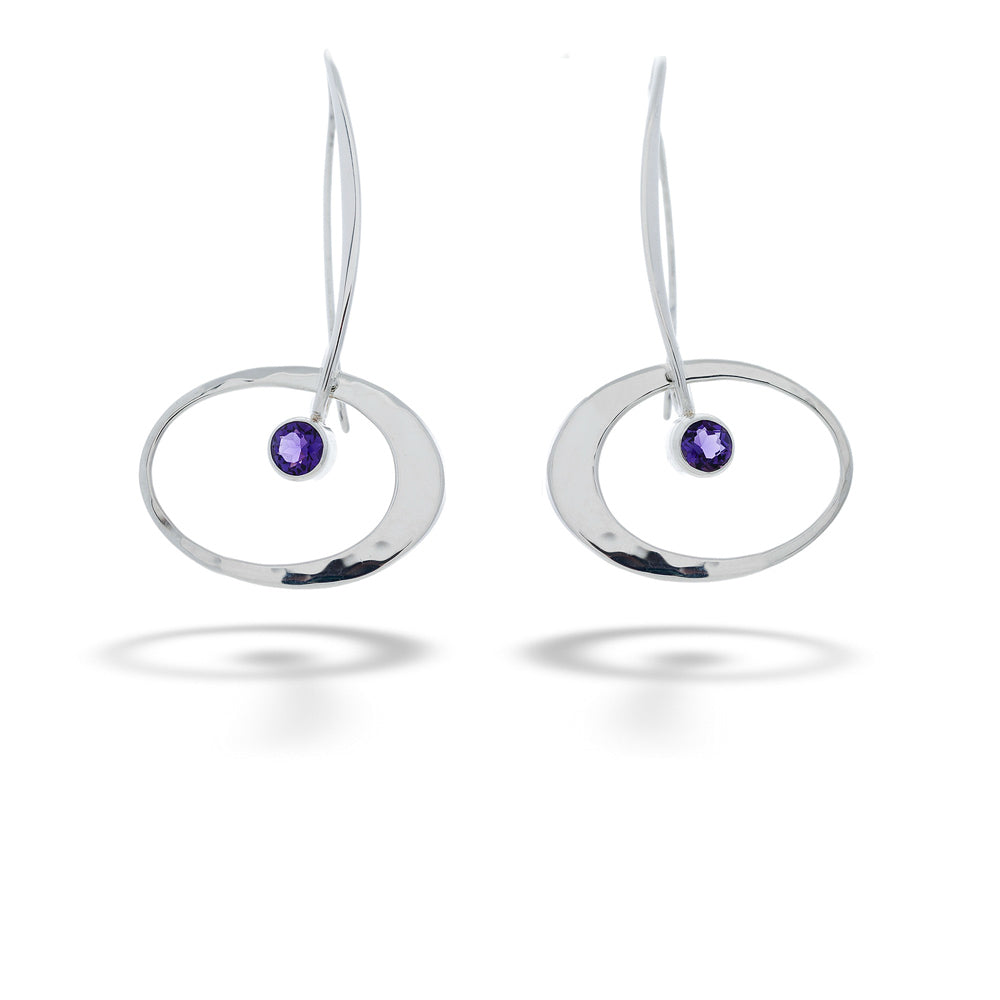  Amethyst Elliptical Elegance Earrings by E.L. Designs 