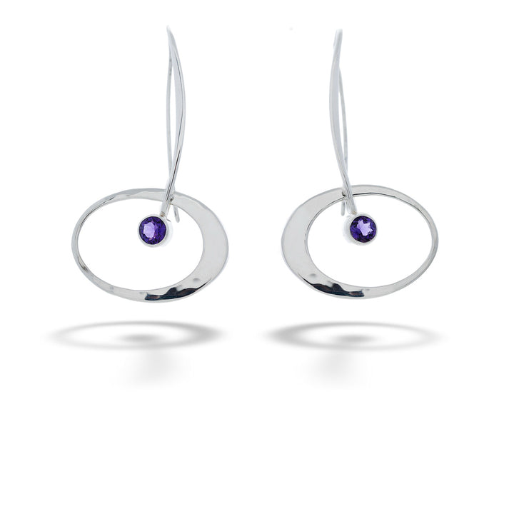  Amethyst Elliptical Elegance Earrings by E.L. Designs 